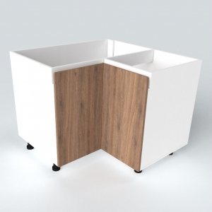 Tủ bếp dưới góc L, Melamine