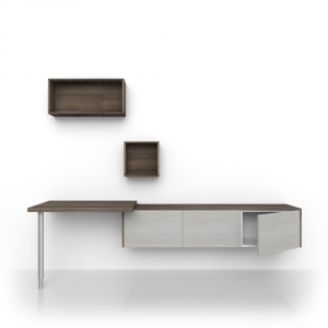 Tủ tivi kết hợp bàn, Melamine