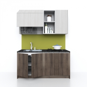 Tủ bếp, Melamine - 1600x620x2350