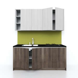 Tủ bếp, Melamine - 1800x620x2350